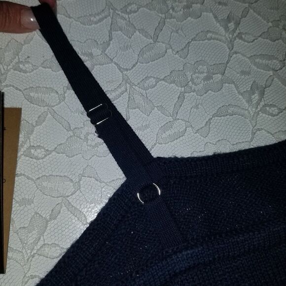 FRYE CROCHET TOP NAVY BLUE NWT CROCHET HEM TANK SMALL NEW WITH TAGS - Picture 10 of 16